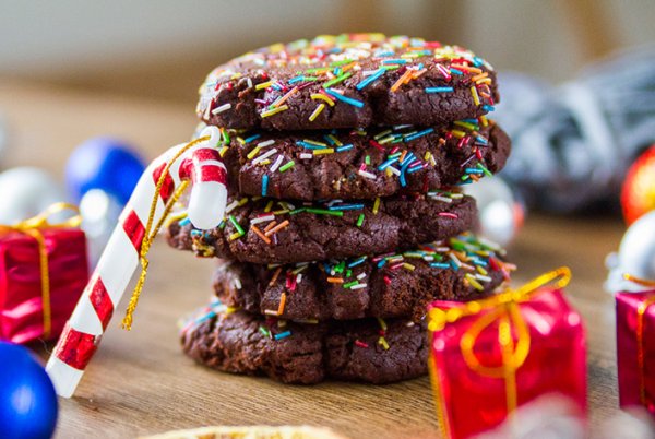 Рождественское шоколадное печенье рецепт с фото