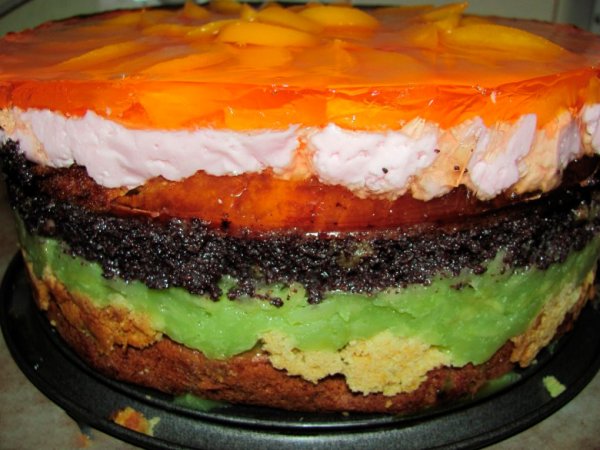 Многослойный торт с желе рецепт с фото