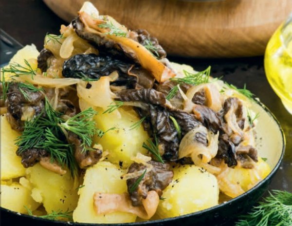 Жареная картошка с грибами рецепт с фото