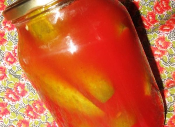 Огурцы в томатном соке рецепт с фото