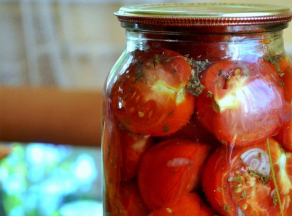 Половинки помидоров в маринаде рецепт с фото